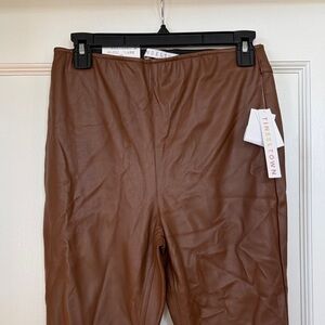 Tinseltown Leather Brown Flared Cut Pants | Size M